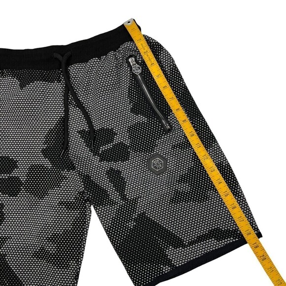 NWT Philipp Plein RARE Men's Sweat Jersey Shorts Camo Graphic Black Small - Picture 10 of 11